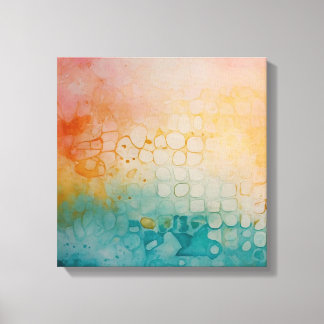 Abstrakte Farbenfrohe Watercolor Leinwanddruck