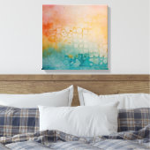 Abstrakte Farbenfrohe Watercolor Leinwanddruck (Insitu (Schlafzimmer))