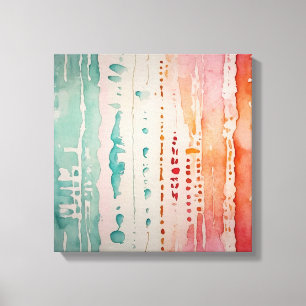 Abstrakte Farbenfrohe Watercolor Leinwanddruck