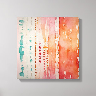 Abstrakte Farbenfrohe Watercolor Leinwanddruck