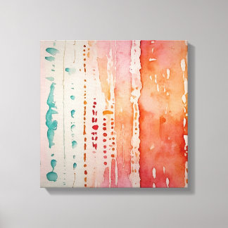 Abstrakte Farbenfrohe Watercolor Leinwanddruck