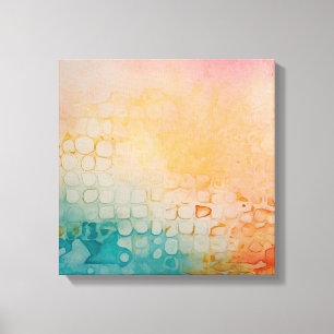 Abstrakte Farbenfrohe Watercolor Leinwanddruck
