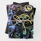 Abstrakte farbenfrohe Wirbel  Geschenkpapier Set (Beispiel)