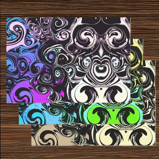 Abstrakte farbenfrohe Wirbel  Geschenkpapier Set