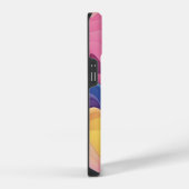 Abstrakte farbenfrohe Wirbel-Monogramm iPhone Hülle (Rechte Seite)