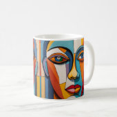 Abstrakte Farbenpracht Kaffeetasse (VorderseiteRechts)