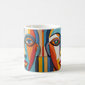 Abstrakte Farbenpracht Kaffeetasse (Mittel)