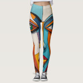 Abstrakte Farbenpracht Leggings (Vorderseite)