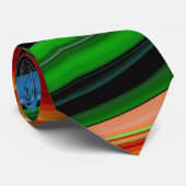 Abstrakte Farbenpracht - Wirbel Krawatte (Gerollt)