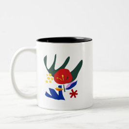 Abstrakte Farbenpracht Zweifarbige Tasse