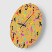 Abstrakte Farbenspiele der Gegenwart Große Wanduhr (Winkel)