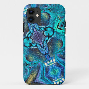 Abstrakte Farbexplosion Aqua Blue Aquamarin Gold Case-Mate iPhone Hülle