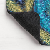 Abstrakte Farbexplosion Aqua Blue Gold Mouse Pad Mousepad (Ecke)