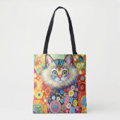 ABSTRAKTE FARBFARBKATZEN TASCHE (Vorderseite)