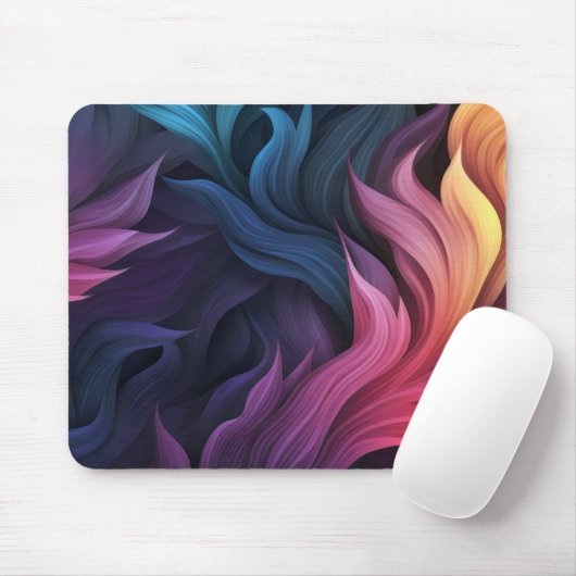 Abstrakte Farbfedern Mousepad (Mit Mouse)
