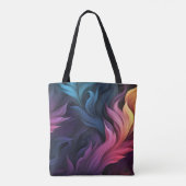 Abstrakte Farbfedern Tasche (Rückseite)