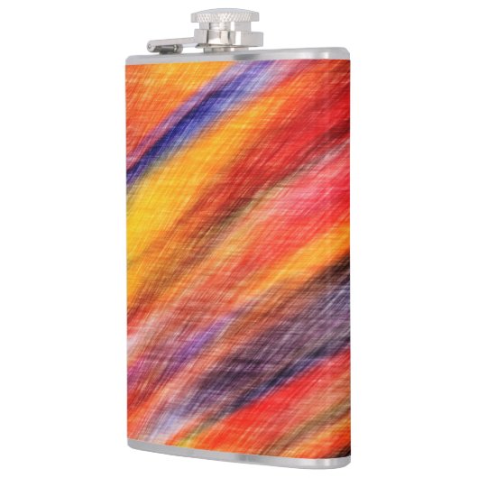 Abstrakte Farbflasche Flachmann (Links)