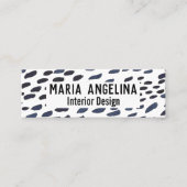 Abstrakte Farbflecken mit Indigofarbe Mini Visitenkarte (Vorderseite)