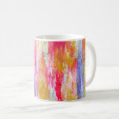 Abstrakte Farbflüsse an der Wand. Moderner Text Kaffeetasse (VorderseiteRechts)