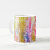 Abstrakte Farbflüsse an der Wand. Moderner Text Kaffeetasse (Vorderseite Links)