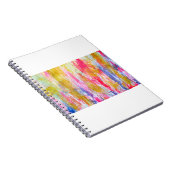 Abstrakte Farbflüsse an der Wand. Moderner Text Notizblock (Rechte Seite)