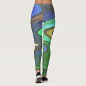 abstrakte Farbflüssigkeit Leggings (Rückseite)