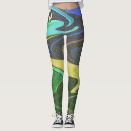 abstrakte Farbflüssigkeit Leggings