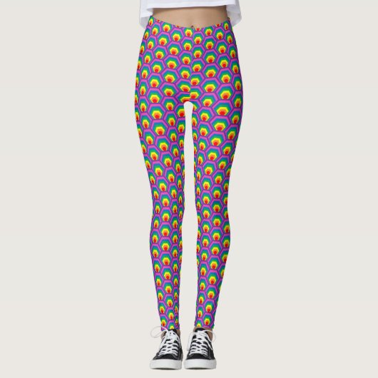 Abstrakte Farbformen Leggings (Vorderseite)