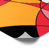 abstrakte Farbgebung in warmen Farben Poster (Ecke)
