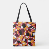 abstrakte Farbgebung in warmen Farben Tasche (Rückseite)