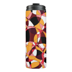 abstrakte Farbgebung in warmen Farben Thermosbecher