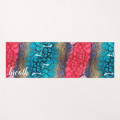 Abstrakte Farbgebung personalisiert Yogamatte (Vorderseite (Horizontal))