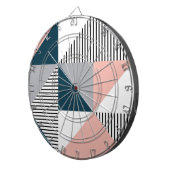 Abstrakte Farbgeometrie Dartscheibe (Vorderseite rechts)