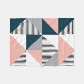 Abstrakte Farbgeometrie Fleecedecke (Vorderseite (Horizontal))