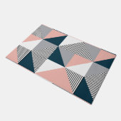 Abstrakte Farbgeometrie Fußmatte (Schrägansicht)