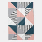 Abstrakte Farbgeometrie Geschirrtuch (Vertikal)