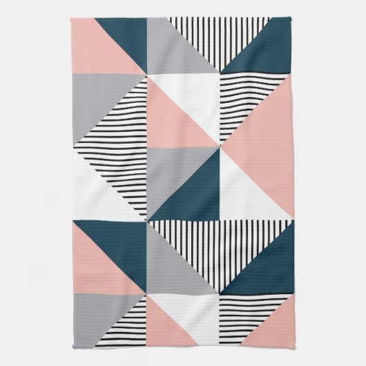 Abstrakte Farbgeometrie Geschirrtuch (Vertikal)