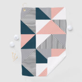Abstrakte Farbgeometrie Golfhandtuch (Insitu)