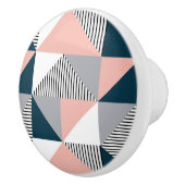 Abstrakte Farbgeometrie Keramikknauf (Rechts)