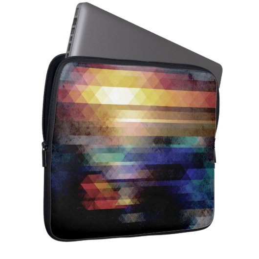 Abstrakte Farbgeometrie Laptopschutzhülle (Vorne Rechts)