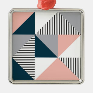 Abstrakte Farbgeometrie Ornament Aus Metall