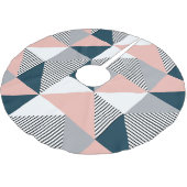 Abstrakte Farbgeometrie Polyester Weihnachtsbaumdecke (Schrägansicht)