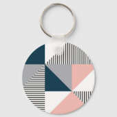 Abstrakte Farbgeometrie Schlüsselanhänger (Vorderseite)