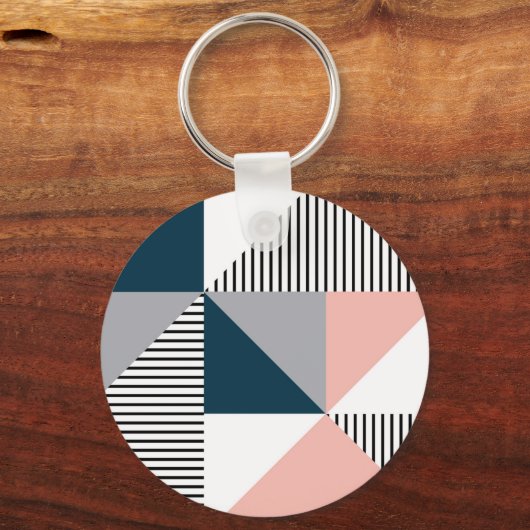Abstrakte Farbgeometrie Schlüsselanhänger (Vorderseite)