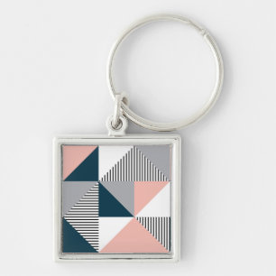 Abstrakte Farbgeometrie Schlüsselanhänger