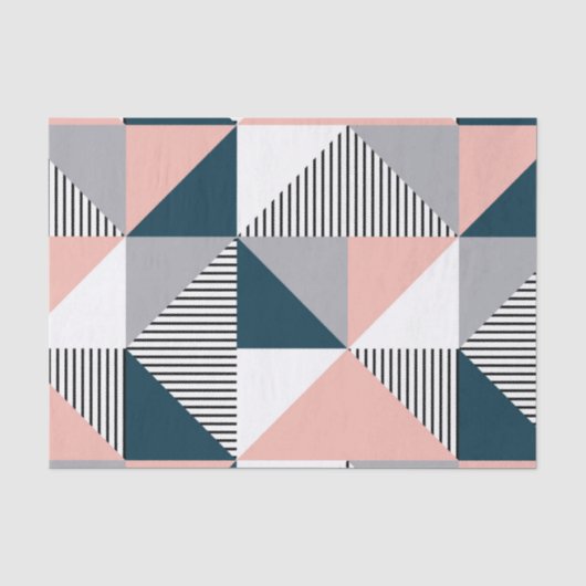 Abstrakte Farbgeometrie Seidenpapier (Vorderseite)