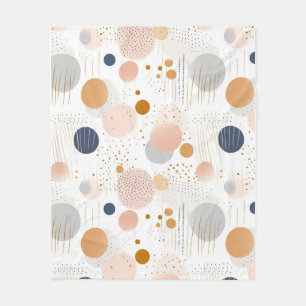 Abstrakte Farbgestaltung Blau und BraunFleece Blan Fleecedecke