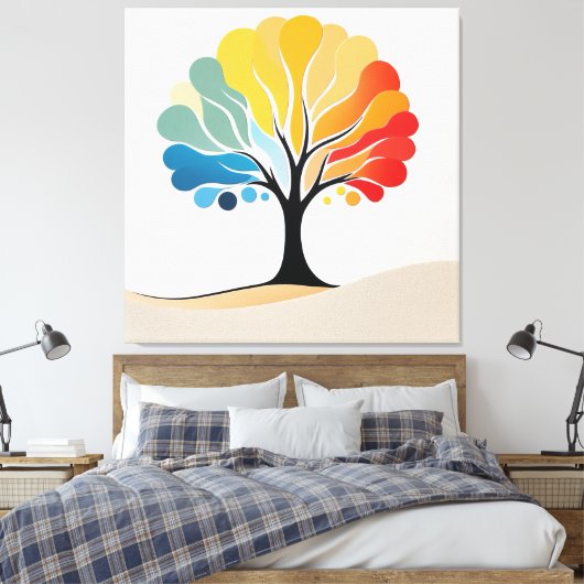 Abstrakte Farbgestaltung Leinwanddruck (Insitu (Schlafzimmer))