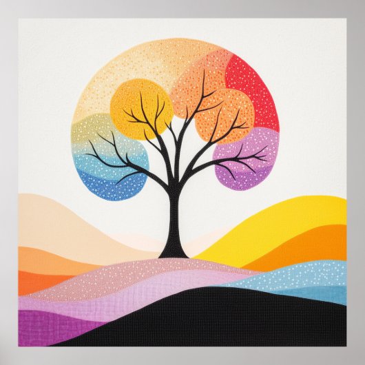 Abstrakte Farbgestaltung Poster (Vorne)