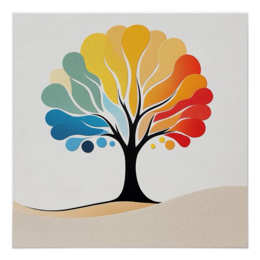 Abstrakte Farbgestaltung Poster (Vorderseite)